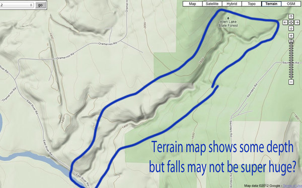 Gmaps pedomter terrain map.
